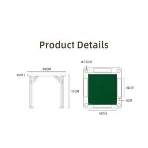 Mesa de Mahjong Plegable Portátil de Metal Estilo Americano con Diseño Moderno para Entretenimiento Familiar de 4 Personas - Product Image 4