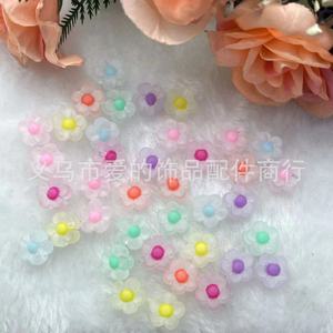 Flower Shape Acrylic Beads 12.5mm For <b>Bracelet</b> Making DIY Accessories Opp Bag Packaging - Product Image 2