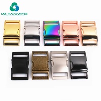 MZhardware, fournisseur direct d'usine en Chine, boucles métalliques à dégagement latéral en alliage de zinc de différentes couleurs, 16 mm-38 mm