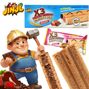 Fabricant chinois de pâtisseries fourrées (saveur chocolat au lait et fraise) et de collations <span class=keywords><strong>halal</strong></span> pour enfants en gros - Product Image 1