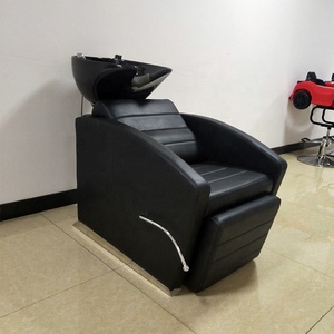 Fauteuil <span class=keywords><strong>de</strong></span> lavage semi-inclinable moderne et minimaliste à action rapide avec bassin en céramique pour <span class=keywords><strong>salon</strong></span> <span class=keywords><strong>de</strong></span> coiffure - Product Image 3