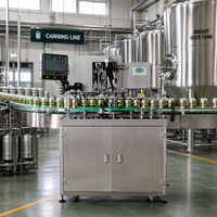 Machine mobile de remplissage et de scellage de bouteilles haute précision, système automatique isobare en acier inoxydable et plastique pour bière artisanale et boissons