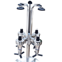 Distributeur de boissons alcoolisées rotatif 4 bouteilles – Support de distribution de cocktails et shots d'alcool – Porte-vin