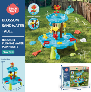 Ensemble de jeu aquatique à deux niveaux EPT Blossom avec moules à sable, jouets de <span class=keywords><strong>plage</strong></span>, table à sable et à eau pour enfants en plein air, été, pour les tout-petits - Product Image 6