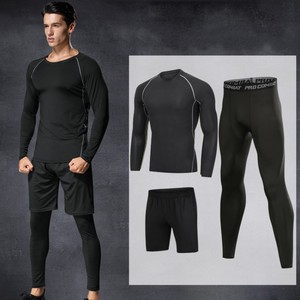 Moda 3 piezas último diseño hombres traje Casual manga larga correr entrenamiento 3 piezas Activewear conjunto - Product Image 4