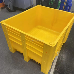 Tùy Chỉnh Bền 600L Nhiệm Vụ Nặng Nề Euro Pallet Tái Chế Stackable Nhựa <span class=keywords><strong>Container</strong></span> 4-Cách Thùng Hộp <span class=keywords><strong>Container</strong></span> Tái Chế - Product Image 1