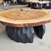 Pied de table basse en bois et fer de style américain, base de table à manger moderne de luxe pour salon, mobilier commercial