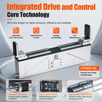 Pince robotisée à 2 doigts Heavy-Duty ChangingTek CTPM2F185, force de préhension 300-800N, charge 6-10kg, 24V, pour machine-outil CNC haute performance