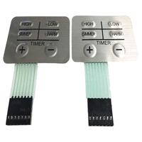 Kustom desain tombol tekan sakelar membran polydome keypad membran dengan 3M300LSE perekat untuk aplikasi elektronik