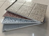 Panel de Revestimiento Metálico Aislado, Ignífugo e Impermeable con Aspecto de Mármol de Lujo para Villas Prefabricadas y Uso Comercial