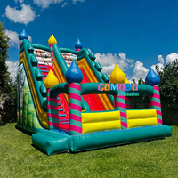 Toboggan Commercial Gonflable pour Aire de Jeux, Château Gonflable Super Rebondissant, Jeu de Toboggan Gonflable Extérieur en PVC, Installation Facile