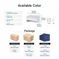 Distributeur de papier toilette double rouleau mural ABS étanche noir/blanc pour hôtel, sans perçage, avec étagère pour téléphone