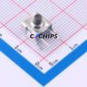 GT-TC158B-H0575-L1 Tactile Switch Through hole Switch Single Pole Single Throw Round Button 2.6N Right Angle Insert - Product Image 1