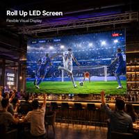 Écran LED flexible et enroulable ultra-fin P2 6 pleine couleur pour événements scéniques, expositions et publicité