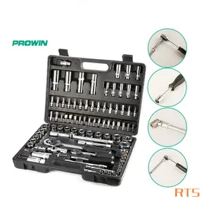 Prowin Amazon Sku 10251 Voertuig Gereedschap 94Pcs 1/2 "1/4" Ratel Sleutel Herramientas Bit Hand Tool Kit socket Set