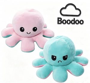 Vente en gros Boodoo à bas prix, adorable poupée <span class=keywords><strong>pieuvre</strong></span> en <span class=keywords><strong>peluche</strong></span> réversible double face, jouet anti-stress - Product Image 3