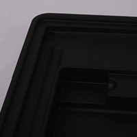 Emballage personnalisé en boîte à clapet en pulpe de papier recyclé biodégradable noire