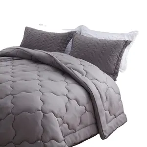 Queen Size Microfiber Down Alternative Comforter Lightweight Reversible Cloud Pattern Bed Quilt for All Season