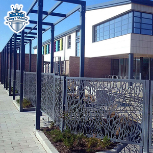 Valla de pantalla de Metal cortada con láser, paneles decorativos de aluminio de acero inoxidable para interiores, separadores de habitación, Biombos de pantalla personalizados - Product Image 4