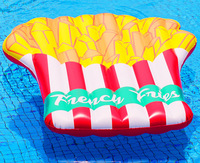 Matelas gonflable personnalisé en PVC Beckon, flotteur frites pour jeux aquatiques d'été, fêtes à la plage, piscine, jeux pour enfants