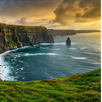 Impression murale Côte de la Côte Cliffrée d'Irlande, Paysage marin pour Salon, Bureau, Hôtel, Complexe hôtelier, Intérieurs inspirés des voyages