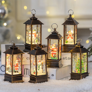 Light up Plastic <b>Lanterns</b> <b>Christmas</b> Decorations Santa Claus Snowman Elk for Parties Battery Powered - Product Image 2