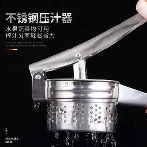 Presse-purée manuelle en acier inoxydable pour pommes de terre, légumes, fruits et ail – Utilisation facile - Product Image 1