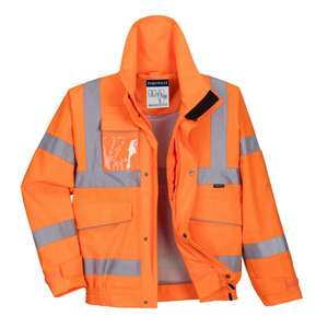 PORTWEST - S591ORRXL Extreme <b>orange</b> bomber jacket - EAN 5036108288199 <b>HI</b>-<b>VIS</b> WORKWEAR - Product Image 1