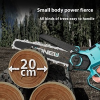 Mini tronçonneuse sans fil de 6 pouces, batterie au lithium rechargeable, tronçonneuse électrique portative pour l'élagage des branches d'arbres, le jardinage et le bois
