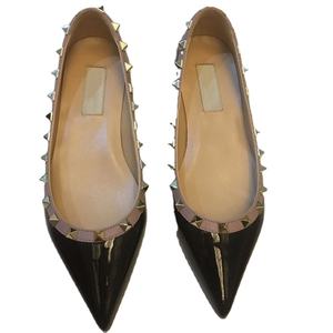 2026 Spring Autumn New Style Rivet <b>Pointed</b> <b>Toe</b> <b>Flat</b> Solid Women PU Upper PVC Midsole/Outsole Lining Breathable Versatile - Product Image 1