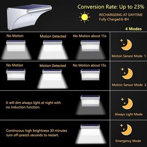 Luz de pared solar de calidad 3,2 V 1500mAh Batería Luz de jardín solar de aluminio Blanco frío <span class=keywords><strong>24</strong></span> LED Sensor solar Luz Carretera al aire libre - Product Image 3