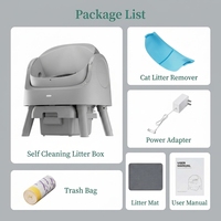 Bac à litière automatique intelligent pour chat en plastique, fonctionnement ultra-silencieux, écologique, contrôle des odeurs, nettoyage facile, grande capacité