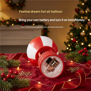 Christmas Hot Air Balloon Lantern LED Candle <b>Light</b> Hanging Ornament for <b>Xmas</b> <b>Tree</b> Desktop Holiday Party Decoration - Product Image 6