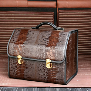 2026 Trending Leather Car Trunk Organizer Foldable Luxury Car Trunk Storage Box Organizer Box for Universal Luxurious <strong>Auto</strong> - Product Image 4