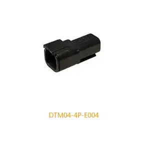 Original Deutsch Male Black 4 Way Receptacle Deutsch DTM Connector DTM04-4P-E004 Waterproof DTM Series Auto Wire Connectors