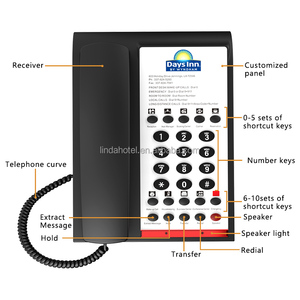 <span class=keywords><strong>Téléphone</strong></span> <span class=keywords><strong>fixe</strong></span> sans fil avec logo personnalisé <span class=keywords><strong>Téléphone</strong></span> de bureau d'hôtel à bas prix avec matériau ABS pour hôtels - Product Image 6