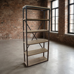 Modern Rustic <b>Solid</b> <b>Wood</b> Durable Minimalist Customizable Vintage <b>Bookcases</b> Antique Design Living Room & Home Office Furniture - Product Image 2