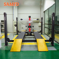 Equipo de Taller SAMFD, Elevador de Autos de Cuatro Postes y Máquina de Alineación de Ruedas 3D en Venta