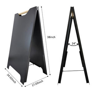 जेएच-मैक व्हाइट ए-बोर्ड फ्रीस्टैंडिंग मेटल ए-फ्रेम साइडवॉक साइन सैंडविच बोर्ड कैफे, दुकानें, बार रेस्तरां के लिए - Product Image 3