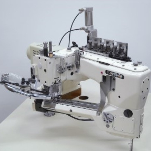 Secondhand Industrial Sewing | 4 Needle, 6 Thread, Feed-off-the-arm, Top and Bottom Cover Stitch Industrial Sewing Machine
