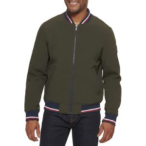 Wholesale Bulk Custom Logo Eco-Friendly Canvas <b>Flight</b> <b>Jacket</b> <b>Mens</b> Casual Zip up Stand Collar Patchwork Bomber <b>Jacket</b> Supplier - Product Image 1