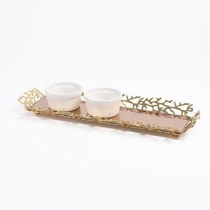 Plateau rectangulaire en aluminium, best-seller, pour la décoration de table à la maison, au bureau, à l'hôtel, au restaurant et comme cadeau, disponible à bon prix - Product Image 4