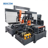 Scie à ruban horizontale CNC à angle rotatif à 45 ° avec moteur GSK4265Z Coupe de métal entièrement automatique de 650mm