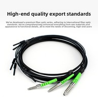 Sensor Probe Serat Optik Refleksi Difus Buatan China 1m, Bersertifikasi IP65 CE, Jarak Deteksi 0-80mm, Sudah Terkabel 24V