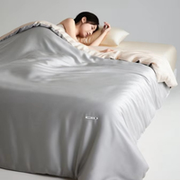 Microfibre douce moderne pour ensemble de housse de couette, classe A, 60S Lenzing, écologique, lavable en machine, adapté aux peaux sensibles, naturel
