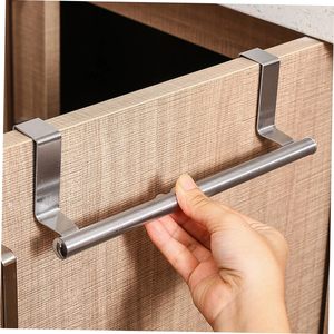 Space-Saving No-Drill <b>Over</b> <b>Door</b> Towel Rack Stainless Steel Retractable <b>Hook</b> Hanger for Kitchen Cabinet & Bathroom Storage Rack - Product Image 5