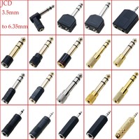 6.35mm 1/4 "mono mâle à 3.5mm 1/8" connecteur femelle 2 pôles 3 pôles Jack haut-parleur Terminal prise casque adaptateur