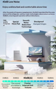 Mini-réfrigérateur silencieux et économe en énergie Xinfei pour usage domestique, dortoirs, appartements locatifs, réfrigération et congélation - Product Image 5