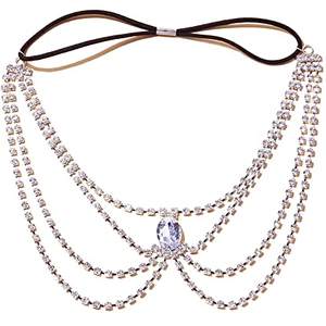 Bracelet élastique pour jambes multi-couches strass pour femmes, 1 pièce, ceinture de <span class=keywords><strong>cuisse</strong></span>, chaîne de <span class=keywords><strong>cuisse</strong></span>, <span class=keywords><strong>bijoux</strong></span> pour discothèque - Product Image 5