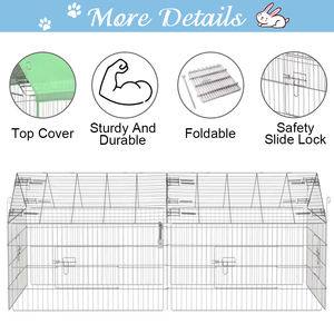 En gros Pliable En Métal Intérieur extérieur Clapier avec toit - Product Image 4